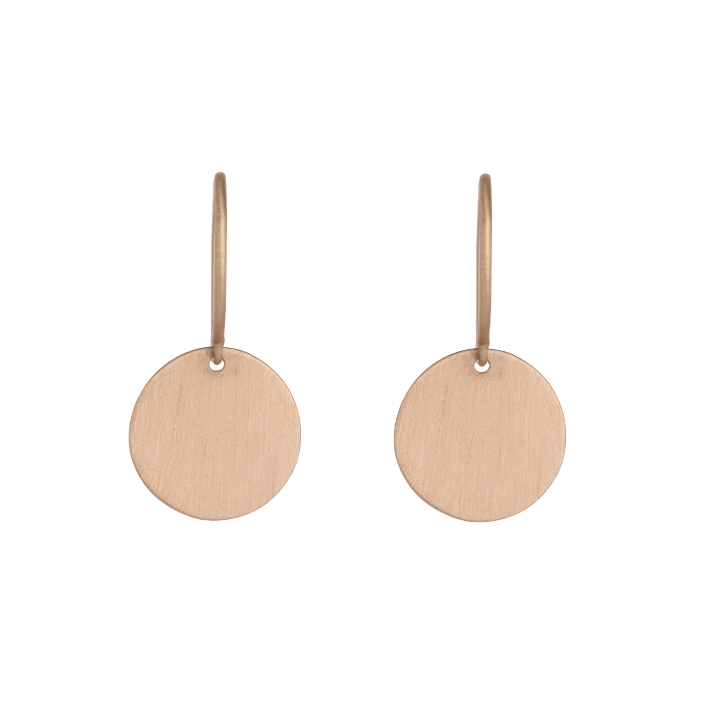 Pure Gold disc hook earirngs