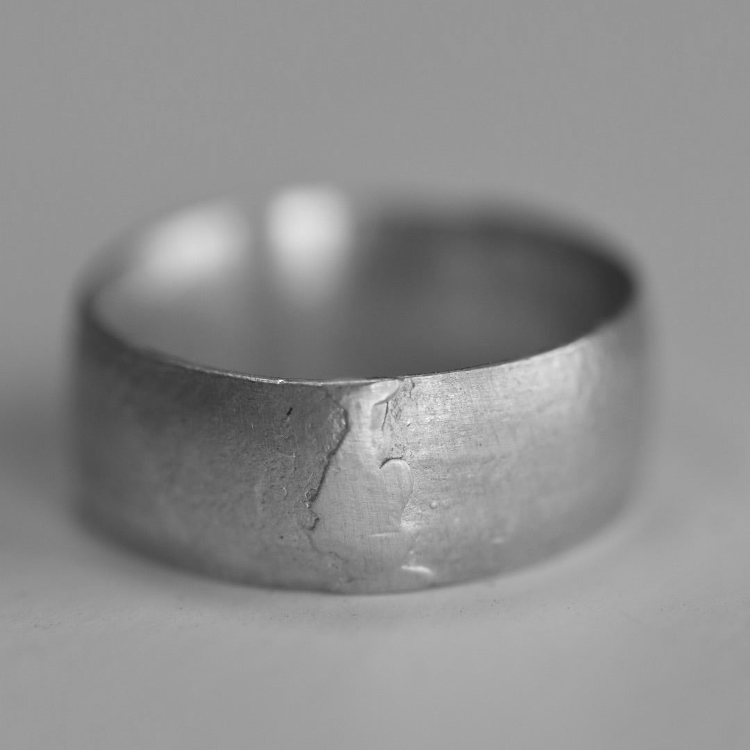 Medium silver selvedge band