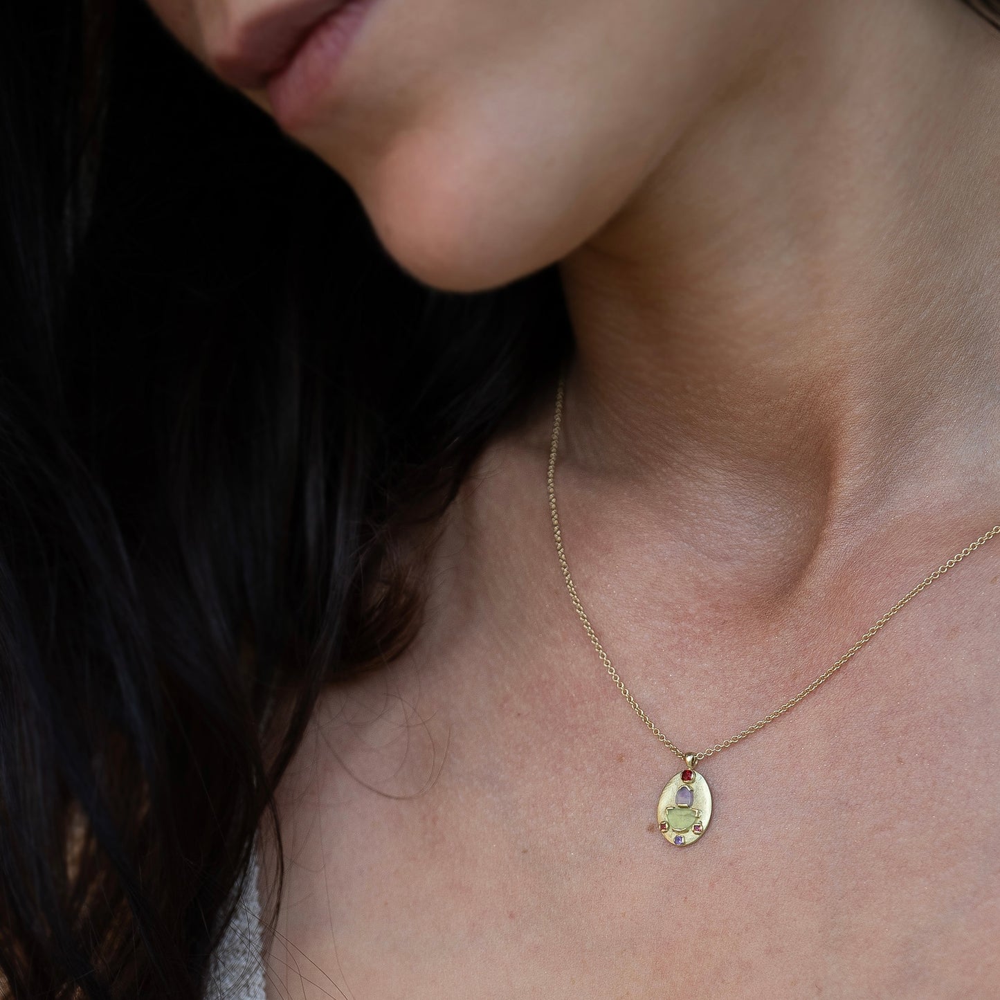 Azita oval pendant